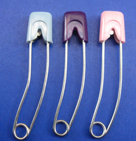 Épingles de sûreté en acier inoxydable de haute qualité, écologiques, simples, multi-usages, pour chignon de bébé, accessoire de couture codé par couleur, longueur 40 mm