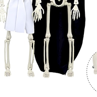 Décoration suspendue d'Halloween pour porte intérieure en tissu Oxford, motif Sorcière, Squelette, Citrouille, Nœud, pour maison hantée, porte d'entrée, ornement de fête