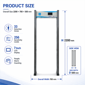 เครื่องตรวจจับโลหะ<span class=keywords><strong>แบบ</strong></span>เดินผ่าน หน้าจอ LCD ขนาด 7 นิ้ว ระบบตรวจจับหลายโซน พร้อ<span class=keywords><strong>ม</strong></span>ระบบแจ้งเตือนและระบุตำแหน่ง สำหรับการคัดกรองผู้เข้าอาคารรัฐบาล - Product Image 5