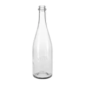 गर्म बिक्री स्पष्ट शैम्पेन स्पार्कलिंग वाइन 750ML शराब कांच की बोतल