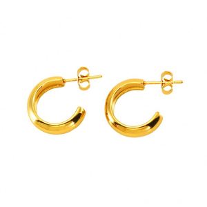 Boucles d'oreilles créoles tendance en forme d'étoile, serties de pierres, en acier inoxydable plaqué or 18 carats, service OEM/ODM en gros, cadeau élégant pour demoiselle d'honneur, faible MOQ - Product Image 4