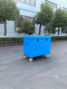 Hộp đá khô làm mát máy làm lạnh hộp làm mát Băng Thùng ngực có bánh xe-Bảng điều khiển năng lượng mặt trời cách nhiệt thiết kế hiện đại công suất lớn - Product Image 2