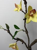 Orchidée artificielle en mousse à 5 têtes, fausse fleur pour la décoration de la maison, de la table, des mariages, bouquet floral de simulation