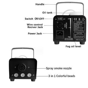 Mini <span class=keywords><strong>400W</strong></span> 500W LED Smoke Fog Machine RGB 3 em 1 Efeitos de Palco Light <span class=keywords><strong>Fogger</strong></span> para Festa de Casamento Halloween - Product Image 4