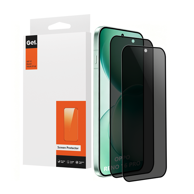 Premium Anti Scratch 9H 2.5D Flat Full Cover Anti spy Privacy Phone Tempered Glass Screen Protector for Oppo Reno 14 15 16 Pro
