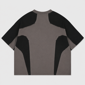 <b>Patchwork</b> Graphic T-<b>shirt</b> Heavy Cotton Spliced Boxy Fit Streetwear Tee Custom Oversized Short Sleeve Urban Style Men T <b>Shirt</b> - Product Image 2