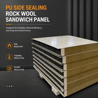 Panneau sandwich en laine de roche à jointement latéral en PU fiable, isolation en laine minérale ignifuge pour les projets de construction internationaux