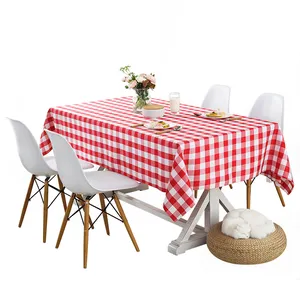 Umwelt freundliche PE Wasser-und öl beständige bunte Picknick-rechteckige Tischdecken für den Außen-und Innenbereich Gitter tischdecke