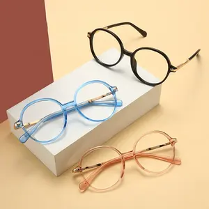 Детские круглые цветные очки, очки с защитой от излучения, удобные очки для глаз, маленькие круглые очки из сплава tr90, очки для детей
