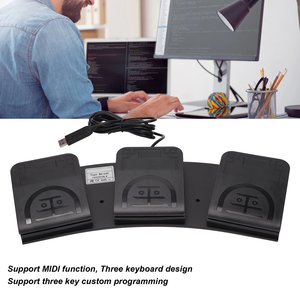 Pédale USB à triple touches Contrôleur <span class=keywords><strong>MIDI</strong></span> Interrupteur mécanique Clavier d'ordinateur programmable pour jouer à des <span class=keywords><strong>jeux</strong></span> - Product Image 4