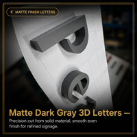 Lettres en relief 3D personnalisées rétroéclairées par LED, transformateur DC, étanches IP65, contrôlées par Bluetooth et Google Assistant, pour bureaux, magasins, bars