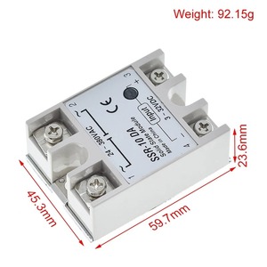 โมดูลโซลิดสเตทรีเลย์: SSR - 10DA/25DA/40DA/50DA, 3 - 32V DC ถึง24-380V AC, 10A/25A/50A - Product Image 4