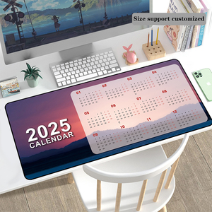 Tùy chỉnh kích thước in ấn 2025 lịch chuột Pad khâu cạnh máy tính Mousepad máy tính máy tính xách tay Chuột Mat Quà tặng khuyến mãi - Product Image 1