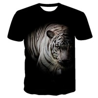 Tshirt Homme Imprimé 3D Logo Personnalisé en Coton Tricoté Mouton Tigre Animal Tshirts Playeras Tshirts avec Logo Unique