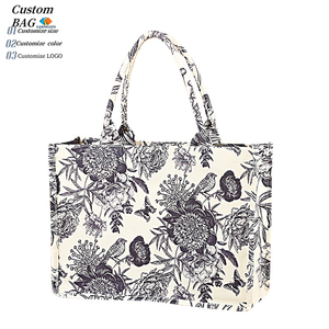 <span class=keywords><strong>Sac</strong></span> à main en toile à grande capacité avec impression rétro personnalisée pour femmes, <span class=keywords><strong>sac</strong></span> à bandoulière souple, léger, pliable et portable - Product Image 1
