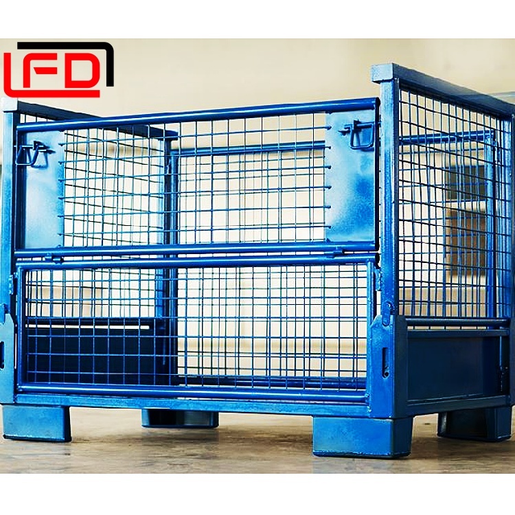 Foldable Stackable Storage Wire Mesh Cage