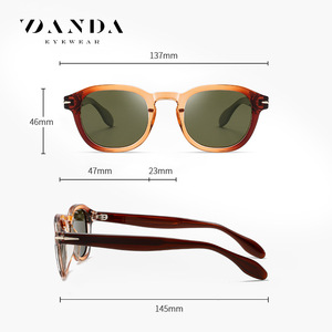Vanda Sunglasses S31129 Polarized UV400 Unisex Acetate <b>Frame</b> Type 3 Sunshades - Product Image 5