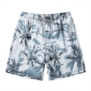 Shorts de bain décontractés pour hommes, personnalisés avec logo OEM, en maille unie, respirants, écologiques, à séchage rapide, 100 % polyester - Product Image 3