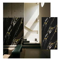 Panneaux muraux décoratifs en PVC imperméable et écologique effet marbre UV 1220x2440mm pour hôtel et salle de bain