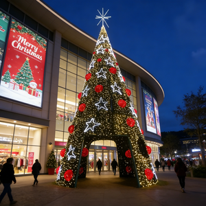 <span class=keywords><strong>Arbre</strong></span> <span class=keywords><strong>de</strong></span> Noël géant à LED <span class=keywords><strong>de</strong></span> 9 m, 12 m, 15 m, pour extérieur, décoration <span class=keywords><strong>de</strong></span> fête commerciale, imperméable, avec certificat CE - Product Image 2