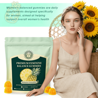 Gummies d'équilibre féminin OEM, vente chaude, multivitamines pour femmes adultes, santé hormonale, bien-être, ananas hawaïen, soutien immunitaire