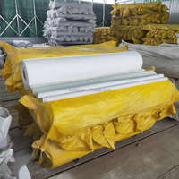 Tissu supérieur de yourte mongole blanche enduit de toile imperméable, tissu de couverture pour des marchandises, prix de gros dans la production de la Chine