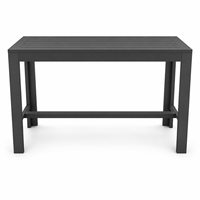 Ensemble de table et chaises de bar en aluminium pour extérieur, mobilier moderne de hauteur de comptoir pour patio avec coussins pour hôtel et restaurant