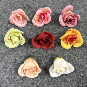 Accesorios para el Cabello con Rosas DIY, Flores Artificiales, Cabeza de Rosa de Seda, Accesorios Vintage para Fotografía de Bodas, Decoraciones para el Hogar - Product Image 2