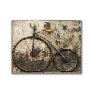 Original Fahrrad Vintage 3D Große Wandmalerei