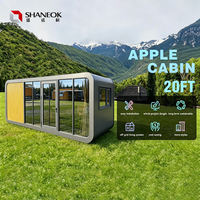 Maison préfabriquée de luxe détachable de 20 pieds et 40 pieds, type Apple Cabin, maison conteneur capsule spatiale de taille personnalisée avec design sur mesure