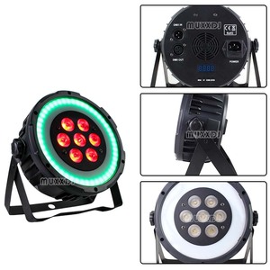 Pro DJ Led Slim Flat 7x10W + 48pcs SMD 3in1 LED đầy màu sắc mệnh ánh sáng sự kiện tiệc cưới tự do mệnh dẫn Câu Lạc Bộ sân khấu đèn - Product Image 4