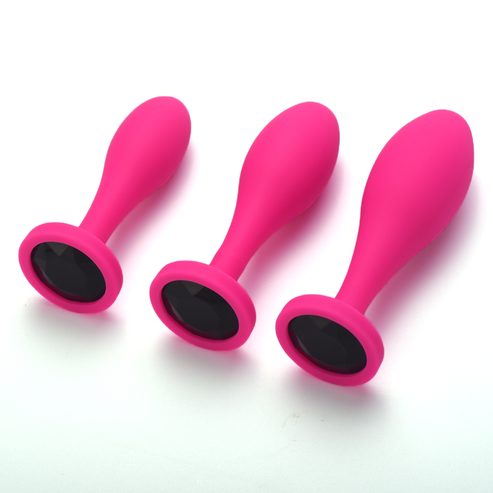 Les jouets de expédition de sodomie de silicone de baisse arrosent l'ensemble anal de prise de Massager de conception de baisse de prise anale noire de bout