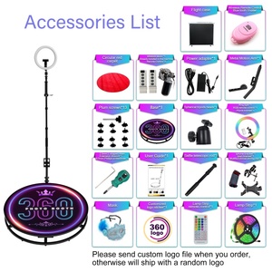 Anneau lumineux pour selfie, cabine photo, photomaton, caméra vidéo <span class=keywords><strong>360</strong></span>, photomaton <span class=keywords><strong>360</strong></span>, rotation automatique - Product Image 2