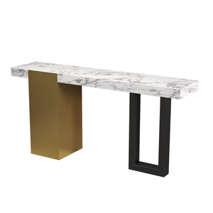 Placa de piedra de mármol de lujo ligera italiana moderna mesa de consola ultra estrecha para sala de estar Villa Hotel <span class=keywords><strong>pasillo</strong></span> - Product Image 1
