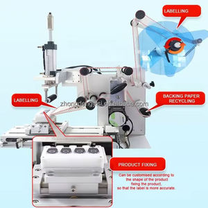 Appareil d'étiquetage de bureau pour bouteilles carrées en plastique, boîtes et autocollants - Product Image 5
