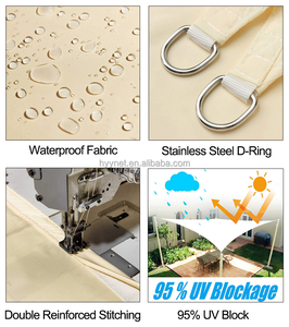 <span class=keywords><strong>Voile</strong></span> d'ombrage triangulaire beige, imperméable, pour jardin, <span class=keywords><strong>voile</strong></span> d'ombrage en ligne - Product Image 5