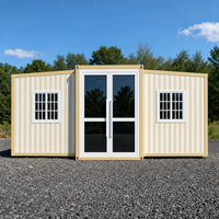 Maison préfabriquée extensible, conteneur pliable, structure en acier galvanisé, cabane modulaire préfabriquée, logement mobile