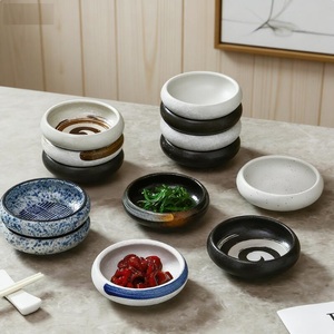 Ciotola in Ceramica Stile Giapponese Retrò con Decorazioni Floreali Sottosmalto, per Casa e Ristorante, Ciotola per Salse, Piatto per Hot <span class=keywords><strong>Pot</strong></span>, Piatto per Snack, Adatta al Microonde - Product Image 2