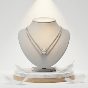 IGI Certified Cushion Cut Lab Grown Diamond <b>Necklace</b> 14K 18K Solid Gold Solitaire Fine Jewelry - Product Image 1