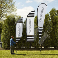 Fournisseur professionnel de drapeaux à plumes personnalisés pour événements commerciaux et publicitaires, 4,5 m, 100 % polyester, pour événements en plein air, restaurants, plage