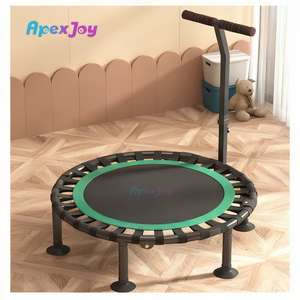 Wholesale Steel 40 Inch Fitness <strong>Trampoline</strong> with Handrail Foldable Exercise <strong>Trampoline</strong> for Boy High Quality Safe Rebounder Adults - Product Image 2