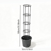 Supports de plantes grimpantes auto-arrosants, anneaux de support de jardin, jardinière avec treillis, tour de culture pour tomates