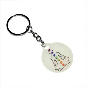 Porte-clés Buddha Chakra Design | Porte-clés Chakra de guérison à vendre | Obtenez la meilleure qualité Chakra Keychain Stone Gemstone Keychains