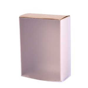 Bán buôn trượt ngăn kéo Bao bì hộp giấy Kraft cửa sổ trong suốt Boutique Hộp quà tặng nhỏ bao bì với Frosted PVC tay áo - Product Image 4