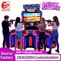 Simulateur de tir à monnayeur, jeu de tir 4 joueurs, écran HD 65 pouces, avec tickets de score, en promotion, pour Centres de Divertissement Familiaux (CDEF) et Centres Commerciaux, OEM
