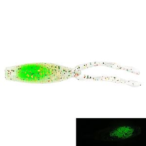 Leurre de pêche souple luminescent Newbility 7,5 cm 2,8 g à double queue en forme de ver pour la pêche au bar - Product Image 2