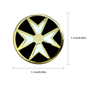 Épingles de revers maçonniques, badge de franc-maçonnerie, croix noire BLM57b, Chevaliers Templiers, Ordre des Chevaliers de Malte, 1,1 cm, cadeau - Product Image 2