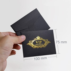 Conception personnalisée de luxe feuille d'or voeux de mariage ont enveloppe blanche bijoux carte de remerciement avec logo pour votre carte d'achat - Product Image 5
