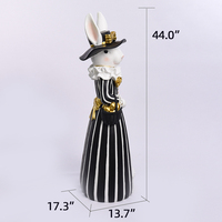 Sculpture de lapin en fibre de verre élégante de grande taille de style moderne Décoration de Pâques pour la statue de lapin Cadeau de fête des enfants