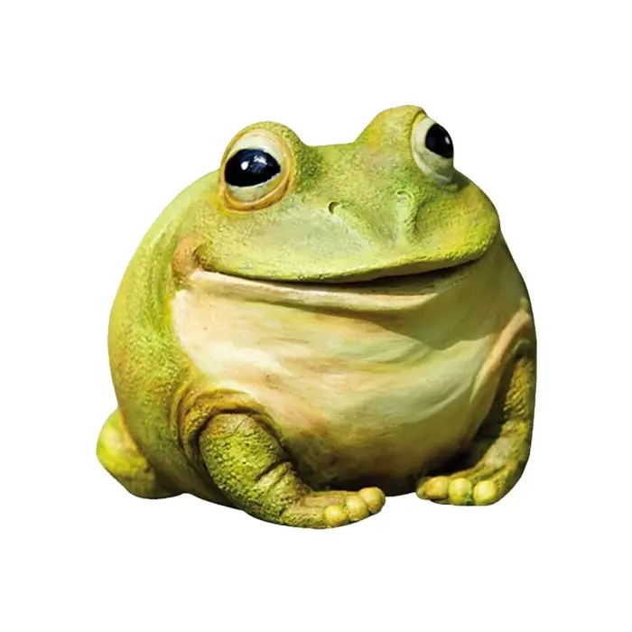 Vivement personnalisé gros grenouille statue animalière en résine pour décor de jardin